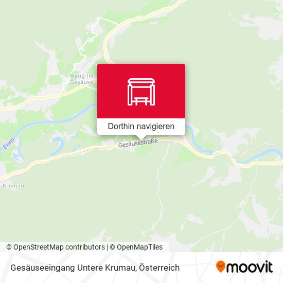 Gesäuseeingang Untere Krumau Karte