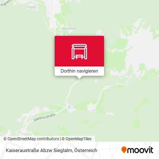 Kaiseraustraße Abzw Sieglalm Karte
