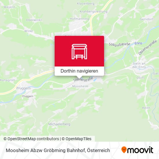 Moosheim Abzw Gröbming Bahnhof Karte