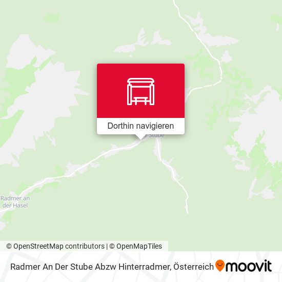Radmer An Der Stube Abzw Hinterradmer Karte