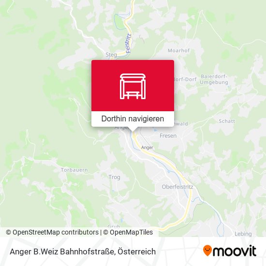 Anger B.Weiz Bahnhofstraße Karte