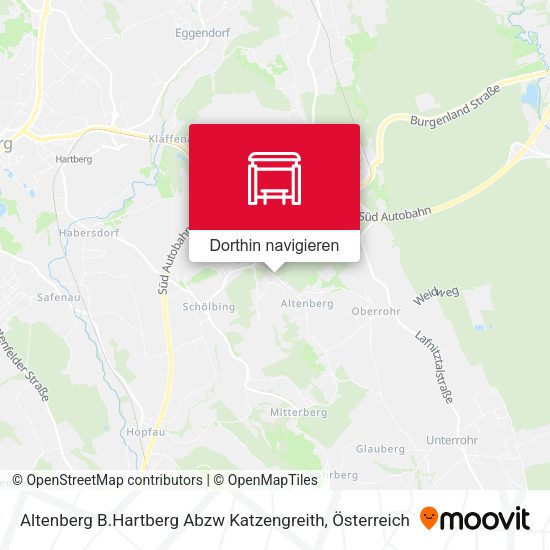 Altenberg B.Hartberg Abzw Katzengreith Karte