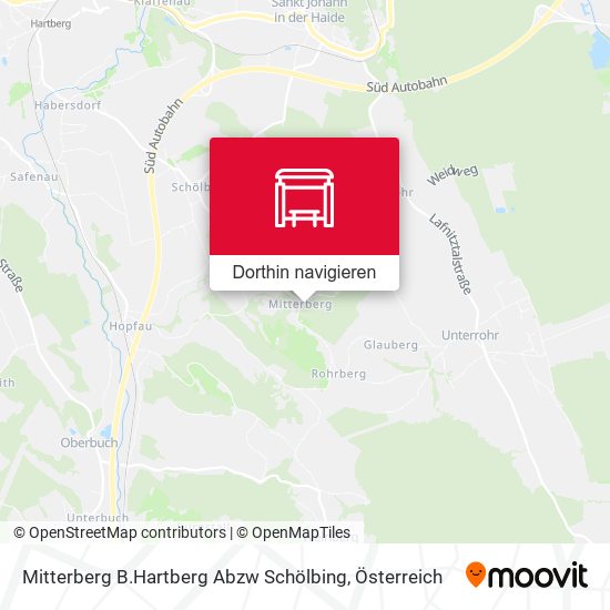 Mitterberg B.Hartberg Abzw Schölbing Karte