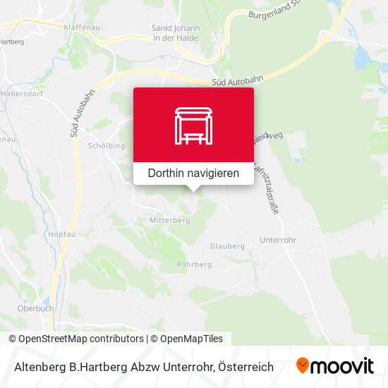 Altenberg B.Hartberg Abzw Unterrohr Karte