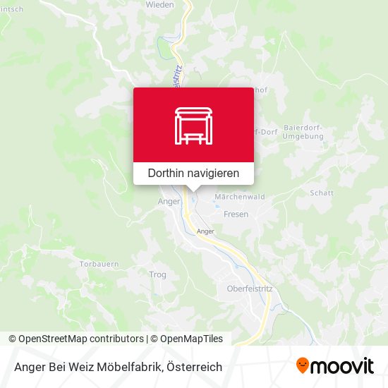Anger Bei Weiz Möbelfabrik Karte