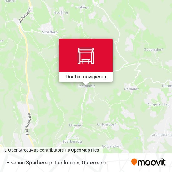Elsenau Sparberegg Laglmühle Karte