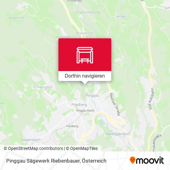 Pinggau Sägewerk Riebenbauer Karte