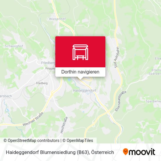 Haideggendorf Blumensiedlung (B63) Karte