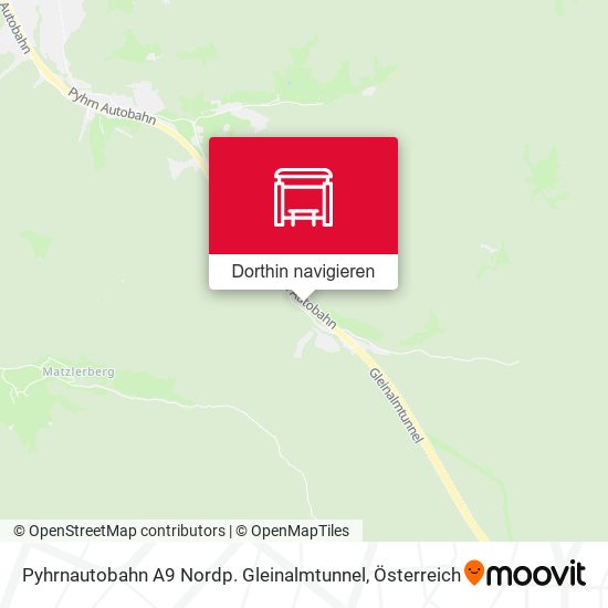 Pyhrnautobahn A9 Nordp. Gleinalmtunnel Karte