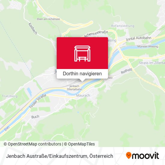 Jenbach Austraße / Einkaufszentrum Karte
