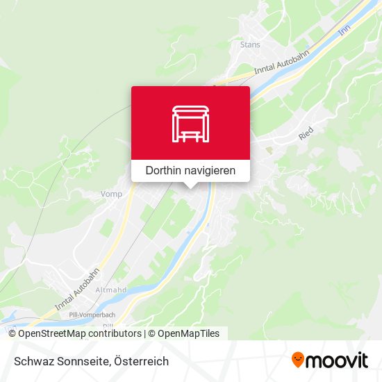 Schwaz Sonnseite Karte