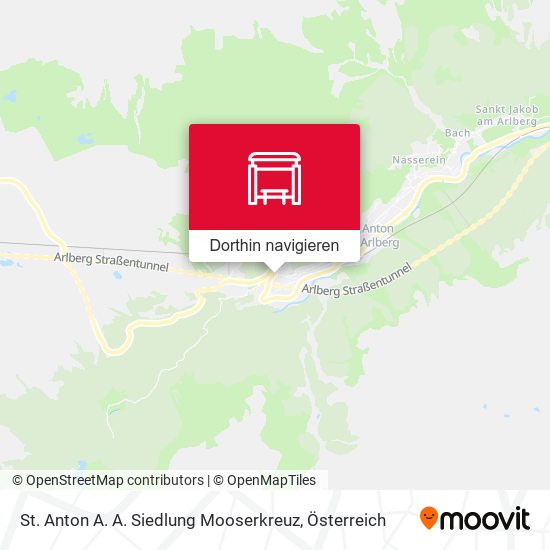 St. Anton A. A. Siedlung Mooserkreuz Karte