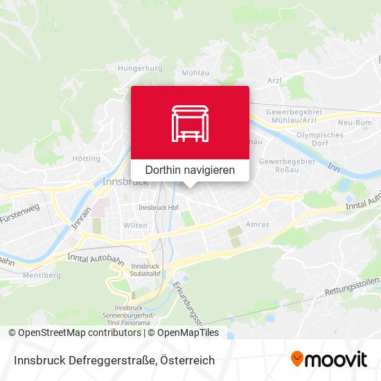 Innsbruck Defreggerstraße Karte