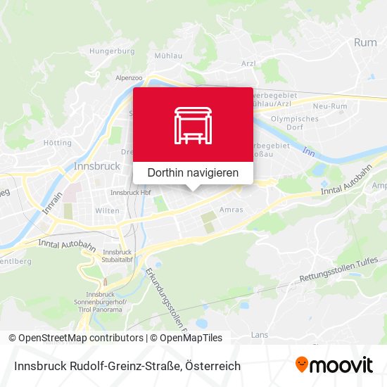 Innsbruck Rudolf-Greinz-Straße Karte