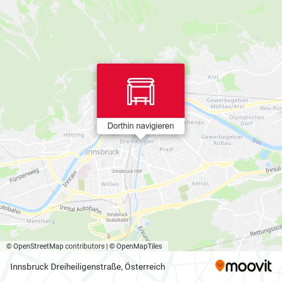 Innsbruck Dreiheiligenstraße Karte
