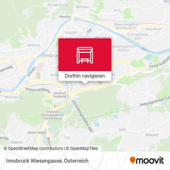 Innsbruck Wiesengasse Karte