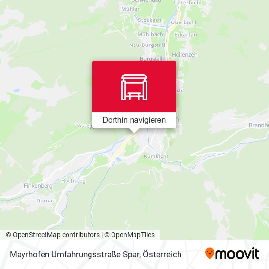 Mayrhofen Umfahrungsstraße Spar Karte