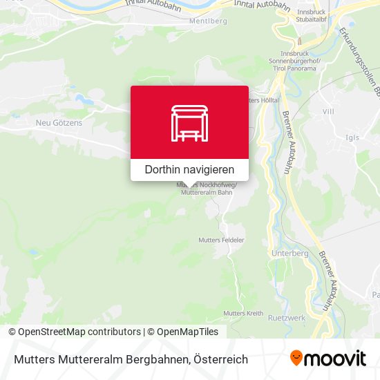 Mutters Muttereralm Bergbahnen Karte