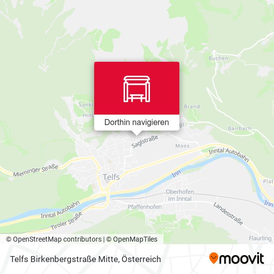 Telfs Birkenbergstraße Mitte Karte