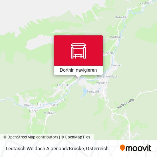 Leutasch Weidach Alpenbad / Brücke Karte
