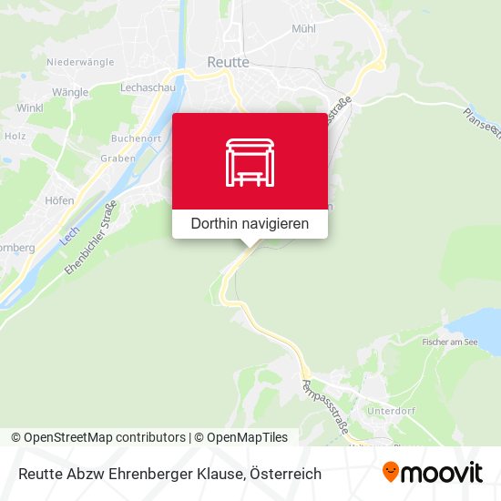 Reutte Abzw Ehrenberger Klause Karte