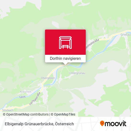 Elbigenalp Grünauerbrücke Karte