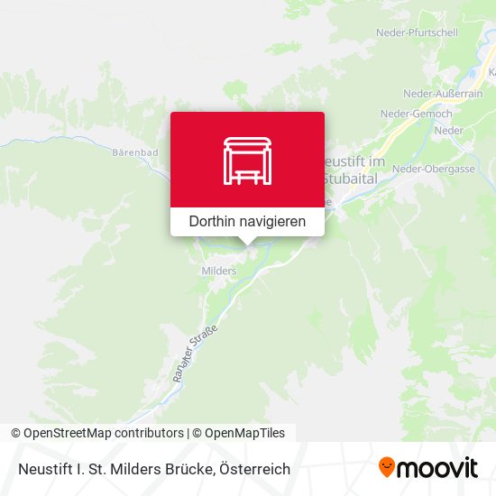 Neustift I. St. Milders Brücke Karte