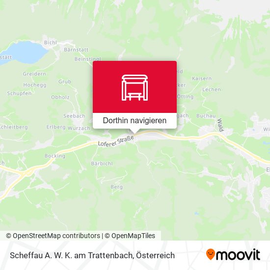 Scheffau A. W. K. am Trattenbach Karte