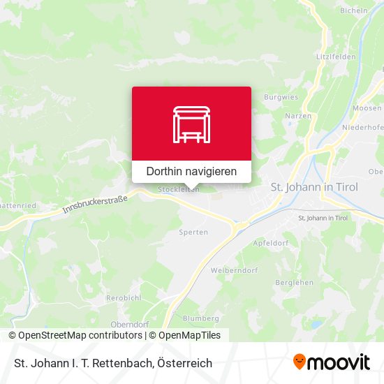 St. Johann I. T. Rettenbach Karte