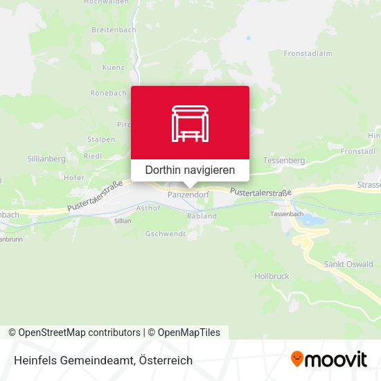 Heinfels Gemeindeamt Karte