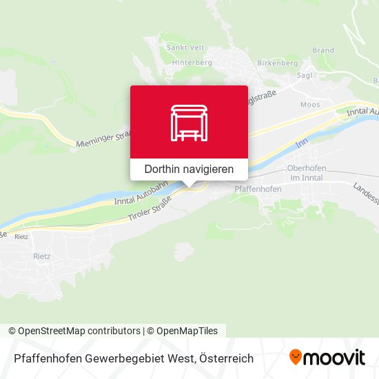 Pfaffenhofen Gewerbegebiet West Karte