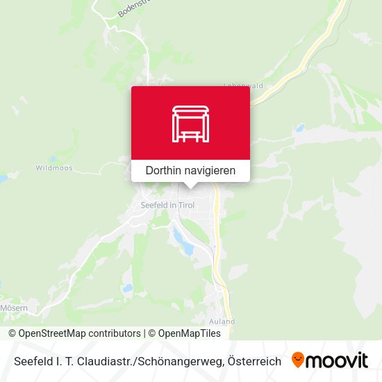 Seefeld I. T. Claudiastr. / Schönangerweg Karte