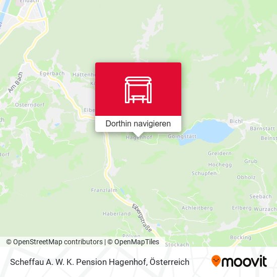 Scheffau A. W. K. Pension Hagenhof Karte