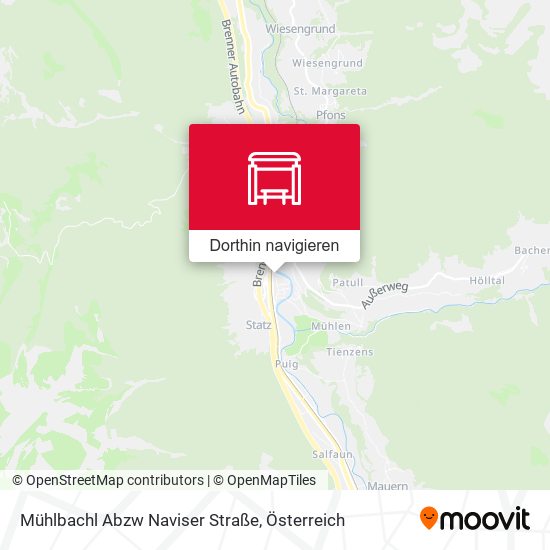 Mühlbachl Abzw Naviser Straße Karte