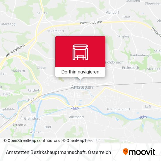 Amstetten Bezirkshauptmannschaft Karte