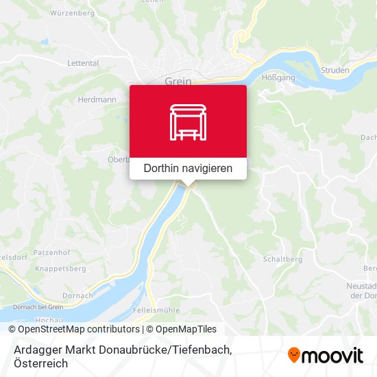 Ardagger Markt Donaubrücke / Tiefenbach Karte