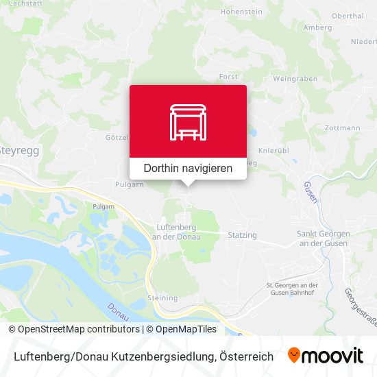 Luftenberg / Donau Kutzenbergsiedlung Karte