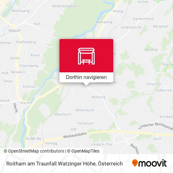 Roitham am Traunfall Watzinger Höhe Karte