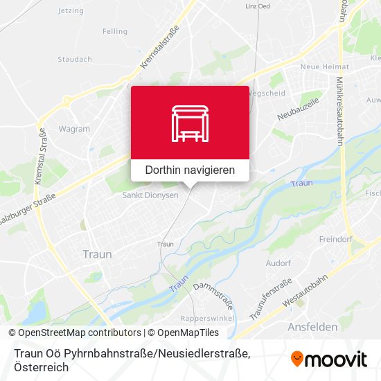 Traun Oö Pyhrnbahnstraße / Neusiedlerstraße Karte