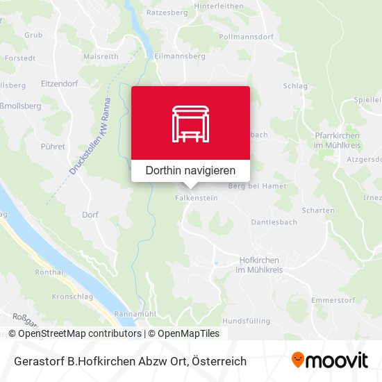 Gerastorf B.Hofkirchen Abzw Ort Karte