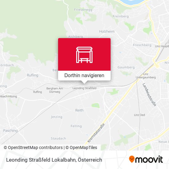 Leonding Straßfeld Lokalbahn Karte
