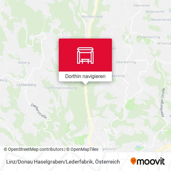 Linz / Donau Haselgraben / Lederfabrik Karte