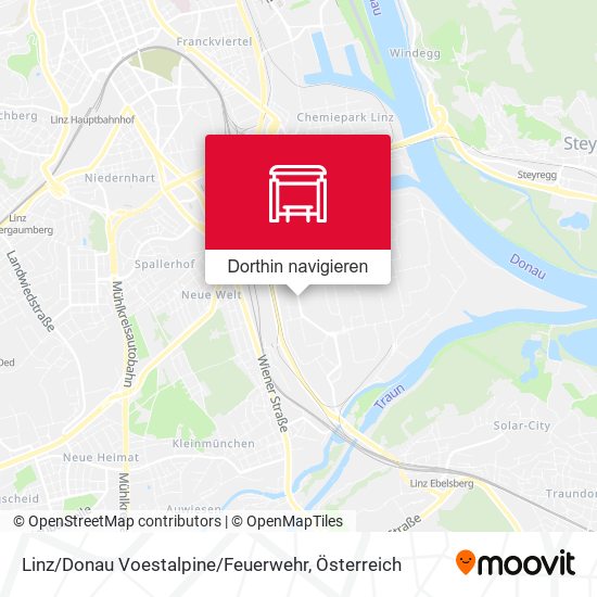 Linz / Donau Voestalpine / Feuerwehr Karte