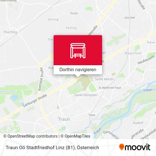 Traun Oö Stadtfriedhof Linz (B1) Karte