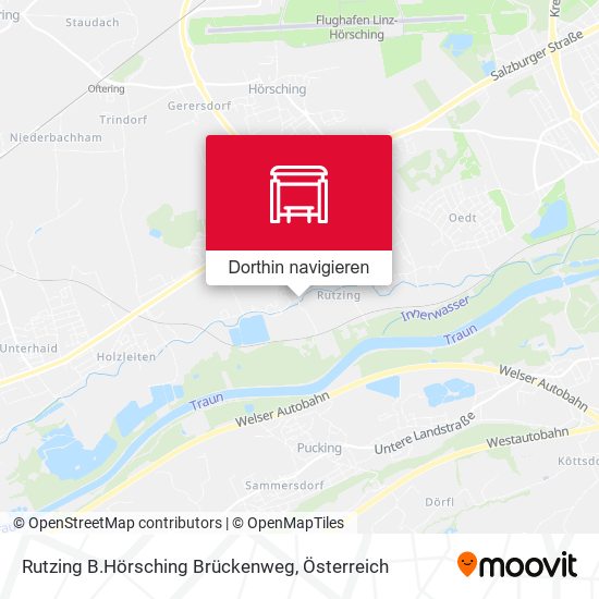 Rutzing B.Hörsching Brückenweg Karte