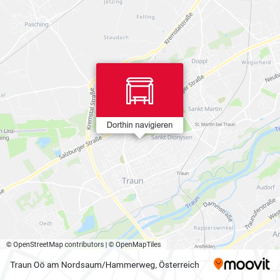 Traun Oö am Nordsaum/Hammerweg Karte
