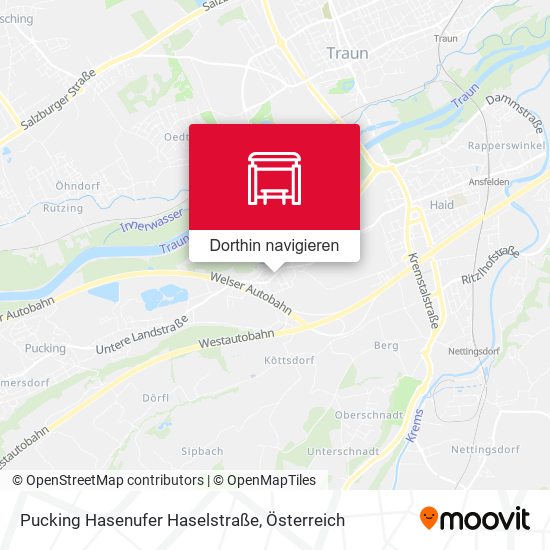 Pucking Hasenufer Haselstraße Karte