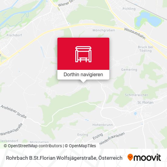 Rohrbach B.St.Florian Wolfsjägerstraße Karte