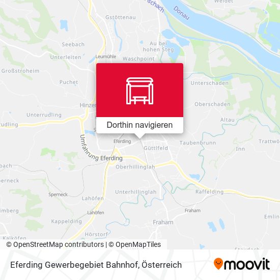 Eferding Gewerbegebiet Bahnhof Karte