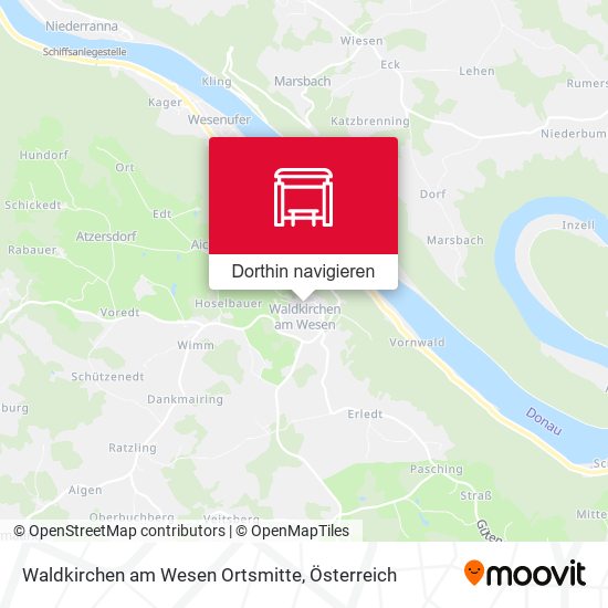 Waldkirchen am Wesen Ortsmitte Karte